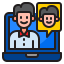 call-chat-message-laptop-communication-icon