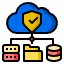 data-storage-protect-cloud-server-sheild-icon