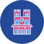 building-cathedral-dame-landmark-notre-icon-vector-design-icons-icon