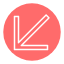 arrows-down-left-direction-sign-user-interface-icon