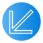 arrows-down-left-direction-sign-user-interface-icon