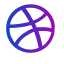 gradient-dribbble-logo-icon