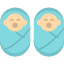 babies-swaddle-twins-mom-children-icon