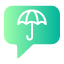 chat-talk-insurance-speech-bubble-negotiating-guarantee-bubbles-umbrella-conversation-protectio-icon