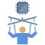 control-human-technology-ai-puppet-command-processor-icon