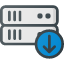 serverdatabase-data-storage-download-icon