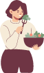 food-salad-healthy-smile-bowl-vegetable-meal-happy-woman-icon