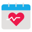 calendar-training-pulse-hearth-beat-icon