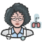 white-female-coronavirus-pulmonologist-icon
