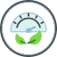 eco-gauge-leaf-measure-nature-scale-sustainable-energy-icon