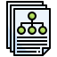 report-filloutline-hierarchy-structure-diagram-organization-document-icon