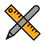 education-set-knowledge-ruler-and-pencil-ruler-pencil-pen-icon