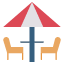 beach-chair-food-lunch-table-icon