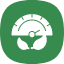 eco-gauge-leaf-measure-nature-scale-sustainable-energy-icon