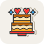 cake-dessert-love-party-sweet-topper-wedding-icon