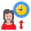 woman-time-management-clock-watch-icon