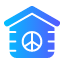 home-pacifism-real-estate-house-peace-icon