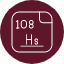 hassiumperiodic-table-atom-atomic-chemistry-element-icon