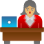 counter-front-desk-holiday-hotel-kiosk-receptionist-resort-icon