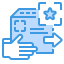 star-delivery-hand-logistic-box-icon