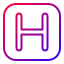 h-alphabet-abecedary-sign-symbol-letter-icon