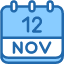 calendar-november-twelve-date-monthly-time-month-schedule-icon