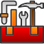 box-construction-equipment-hammer-repair-tool-toolbox-icon