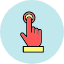 two-gesture-hand-single-tap-click-icon-vector-design-icons-icon