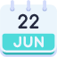 calendar-june-twenty-two-date-monthly-time-and-month-schedule-icon