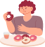 treat-donut-eating-fastfood-snack-drink-happy-teen-enjoy-avatar-character-icon
