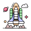 projectile-spaceship-rocket-spacecraft-missile-icon