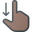 touchhand-gesture-scroll-down-finger-swipe-icon
