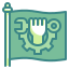 flag-labour-worker-wrench-hand-fist-symbol-icon