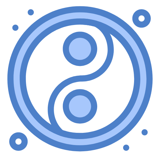 yin icon, yang icon, ball icon