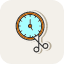 time-management-business-cut-clock-scissors-tools-icon