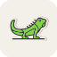 animal-green-iguana-jungle-lizard-wild-wildlife-icon