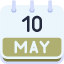 calendar-may-ten-date-monthly-time-month-schedule-icon