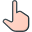 touchhand-gesture-finger-point-click-one-icon