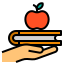 education-apple-book-library-hand-icon