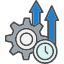 timely-productivity-arrows-up-efficiency-gear-processing-progress-rotation-icon-icon