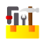 box-construction-equipment-hammer-repair-tool-toolbox-icon