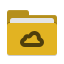cloud-storage-yellow-folder-work-archive-icon