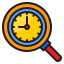 search-magnifly-glass-time-management-clock-icon