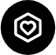 help-hexagon-heart-icon