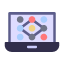 database-formation-geometric-design-line-pattern-scalability-system-icon