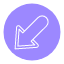 arrow-arrows-direction-down-left-icon