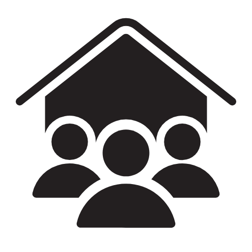 family icon, home icon, residents icon, kid icon, house icon, person ...