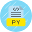 python-file-coding-extension-language-programming-icon