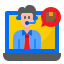 help-support-information-delivery-laptop-man-icon