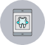 application-care-dental-doodle-mobile-screen-tooth-icon